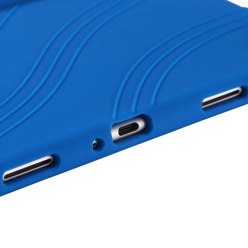 Capa de silicone com suporte para OPPO Pad SE - Azul Marinho