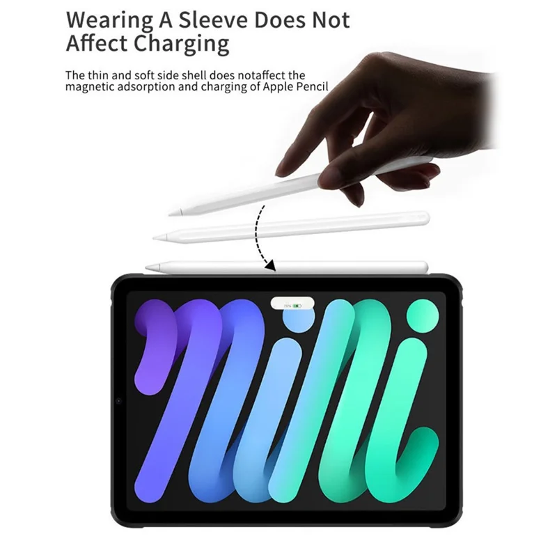 For iPad Pro 11 (2022) / (2021) / (2020) / (2018) Case TPU + Acrylic + PC Matte Shockproof Tablet Cover - Black