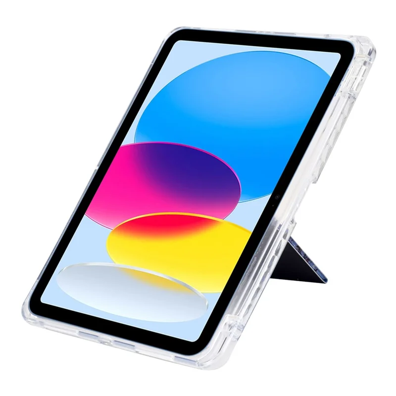 Per iPad mini (2024) / (2021) Custodia Y-Fold Stand Pattern Print in Pelle + Copertura Tablet in Acrilico Trasparente con Porta-Matita - Lupo Fantasma