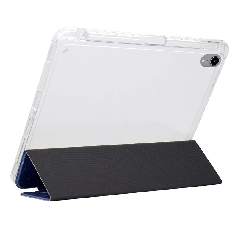 Per iPad mini (2024) / (2021) Custodia Y-Fold Stand Pattern Print in Pelle + Copertura Tablet in Acrilico Trasparente con Porta-Matita - Lupo Fantasma