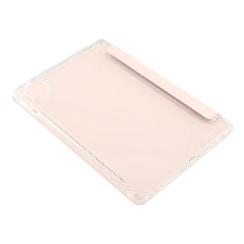 For Honor Pad 10 Case PU Leather Origami Stand Clear Tablet Cover - Pink