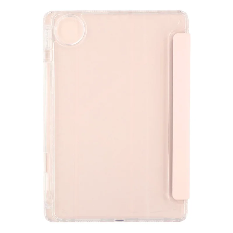 For Honor Pad 10 Case PU Leather Origami Stand Clear Tablet Cover - Pink