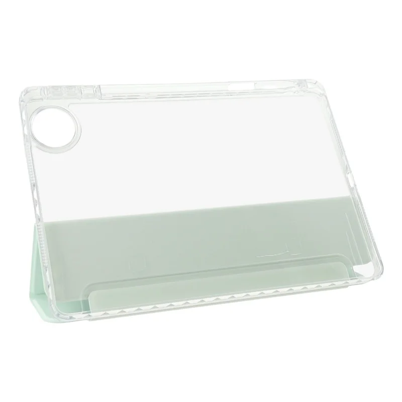 Étui pour tablette Honor Pad 10 - Support Pliant en Cuir + TPU + Dos Transparent en Acrylique - Vert Clair