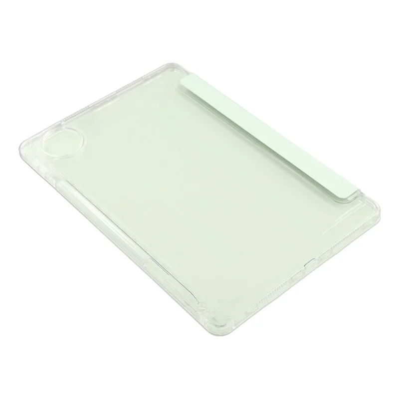 Étui pour tablette Honor Pad 10 - Support Pliant en Cuir + TPU + Dos Transparent en Acrylique - Vert Clair