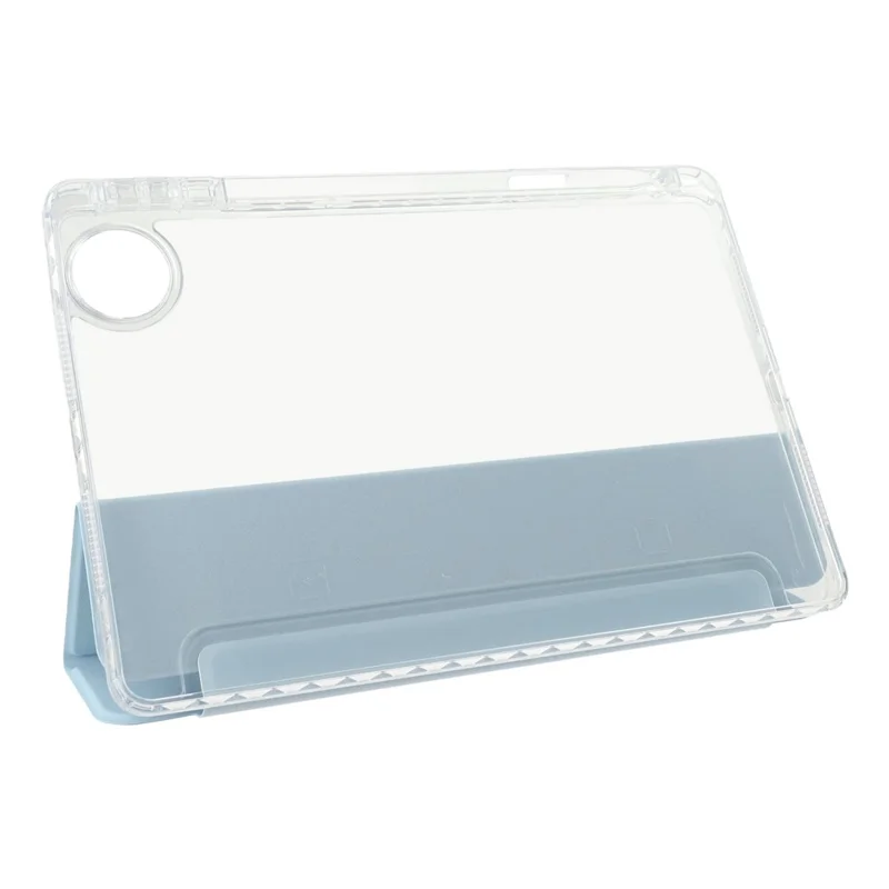 For Honor Pad 10 Case Tri-Fold Stand Leather + TPU + Acrylic Clear Back Tablet Cover - Baby Blue