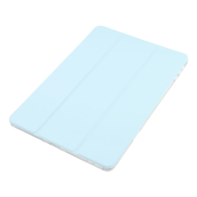 For Honor Pad 10 Case Tri-Fold Stand Leather + TPU + Acrylic Clear Back Tablet Cover - Baby Blue