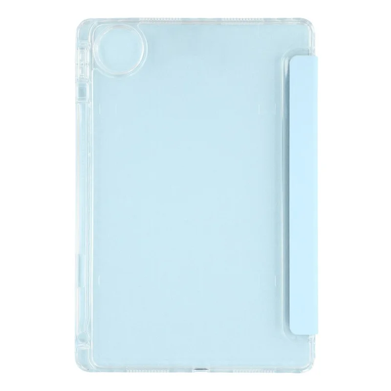 For Honor Pad 10 Case Tri-Fold Stand Leather + TPU + Acrylic Clear Back Tablet Cover - Baby Blue