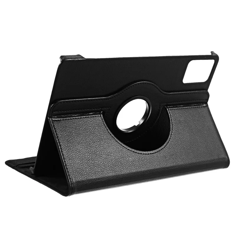 Para Lenovo Idea Tab Tablet TB336ZU, TB336FU / Xiaoxin Pad 11 2025 Capa com Suporte Giratório em Couro Sintético + Capa de Tablet em PC com Elástico - Preto