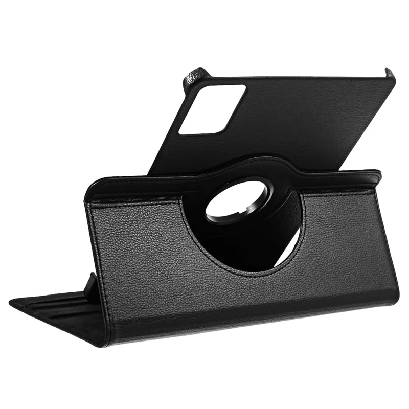 Para Lenovo Idea Tab Tablet TB336ZU, TB336FU / Xiaoxin Pad 11 2025 Capa com Suporte Giratório em Couro Sintético + Capa de Tablet em PC com Elástico - Preto