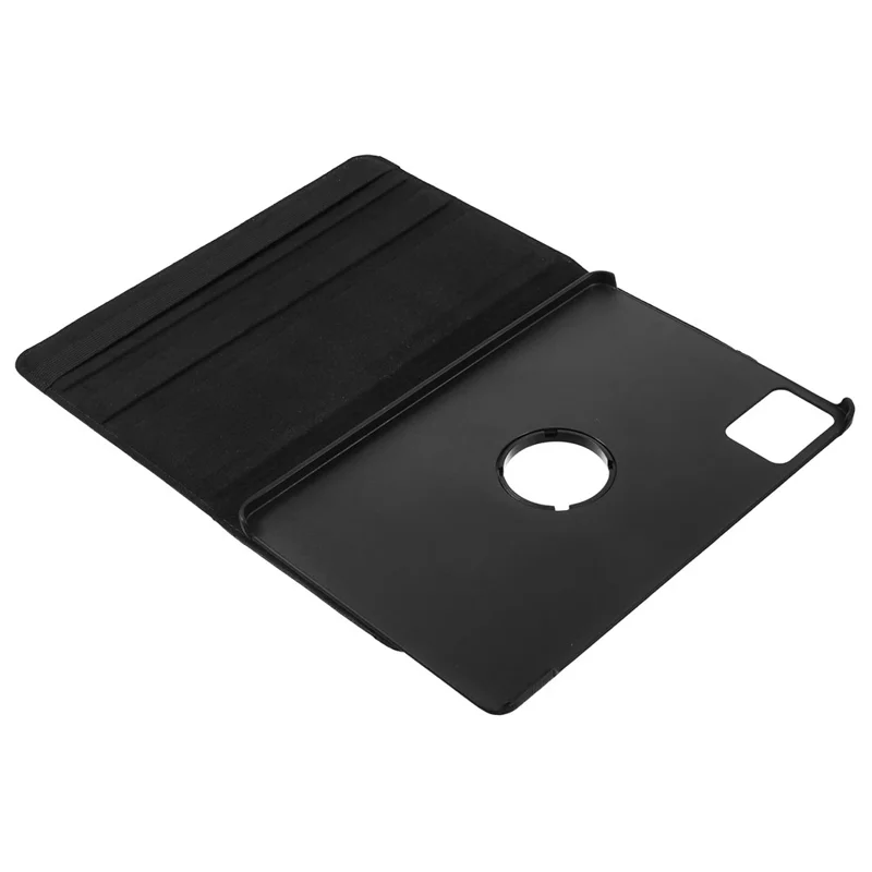 Para Lenovo Idea Tab Tablet TB336ZU, TB336FU / Xiaoxin Pad 11 2025 Capa com Suporte Giratório em Couro Sintético + Capa de Tablet em PC com Elástico - Preto
