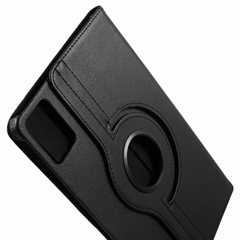 Para Lenovo Idea Tab Tablet TB336ZU, TB336FU / Xiaoxin Pad 11 2025 Capa com Suporte Giratório em Couro Sintético + Capa de Tablet em PC com Elástico - Preto