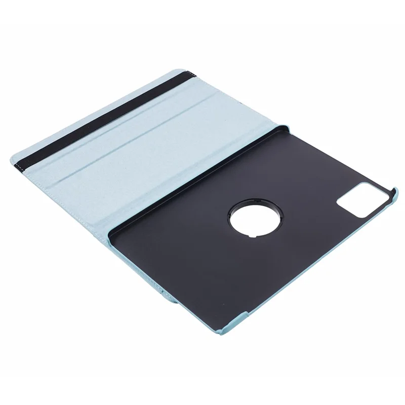 Per Lenovo Idea Tab TB336ZU, TB336FU / Xiaoxin Pad 11 2025 Custodia Supporto Rotante in Pelle PU + Copertura Tablet PC con Fascia Elastica - Azzurro Pastello