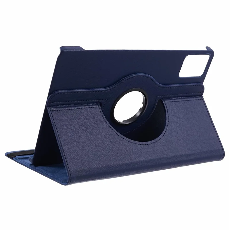 For Lenovo Tab K11 Gen 2 / Idea Tab / Xiaoxin Pad 11 2025 Case Rotating Stand PU Leather + PC Tablet Cover with Elastic Band - Dark Blue