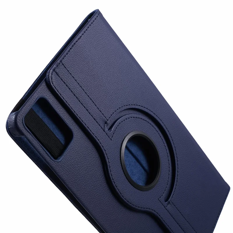 For Lenovo Tab K11 Gen 2 / Idea Tab / Xiaoxin Pad 11 2025 Case Rotating Stand PU Leather + PC Tablet Cover with Elastic Band - Dark Blue