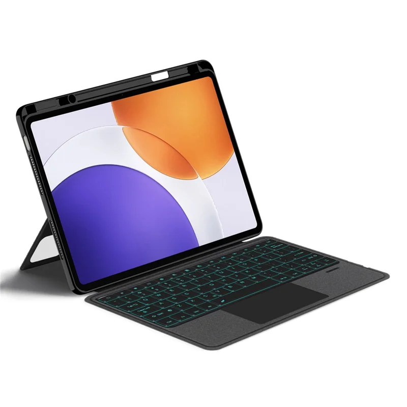 Für Xiaomi Pad 7S Pro 12,5 Lederhülle + Bluetooth-kompatibler Tastatur mit Hintergrundbeleuchtung und Trackpad