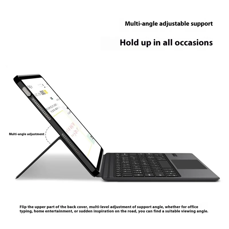 Für Xiaomi Pad 7S Pro 12,5 Lederhülle + Touchpad Bluetooth-kompatibler Tastatur mit Hintergrundbeleuchtung