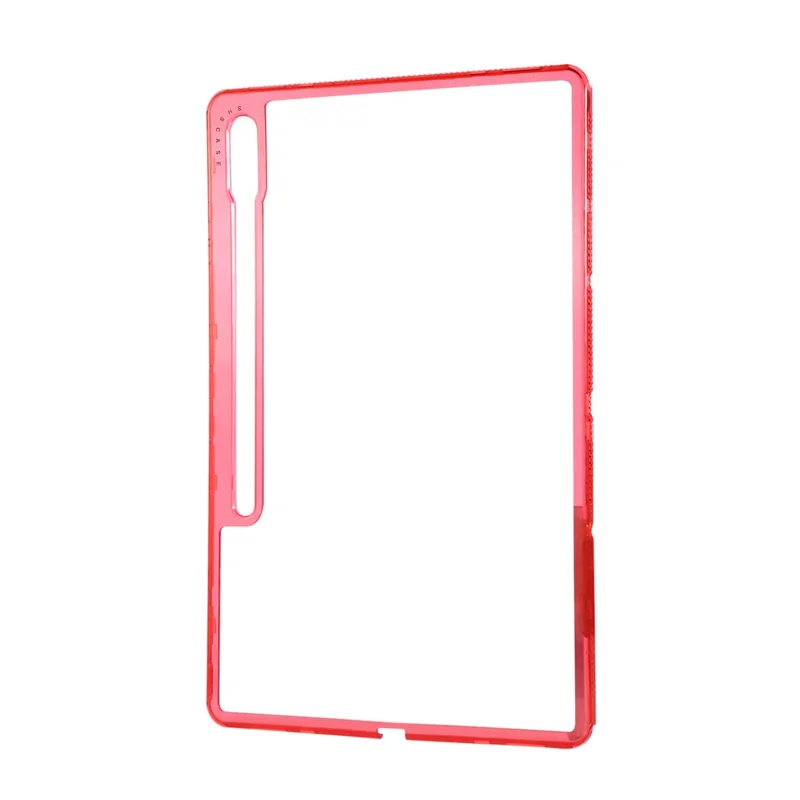 Für Samsung Galaxy Tab S9 Ultra Transparente Hülle 3-in-1 PC + TPU Stoßfeste Tablet-Schutzhülle - Rot