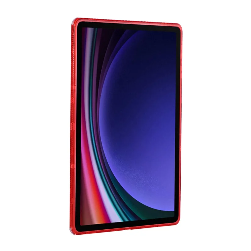 Für Samsung Galaxy Tab S9 Ultra Transparente Hülle 3-in-1 PC + TPU Stoßfeste Tablet-Schutzhülle - Rot