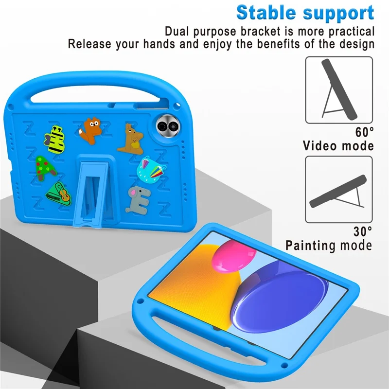Étui avec support pour For Honor Pad 10 en EVA + PC, housse de protection pour tablette avec bandoulière - Bleu