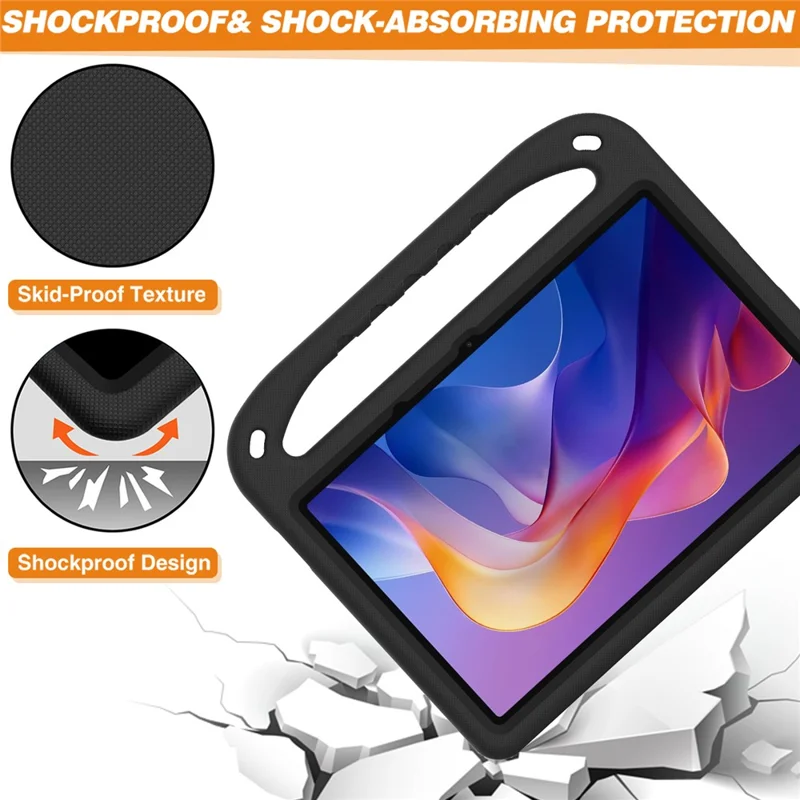 Capa para Tablet Xiaomi Redmi Pad 2 com Alça de Mão e Suporte - Preto