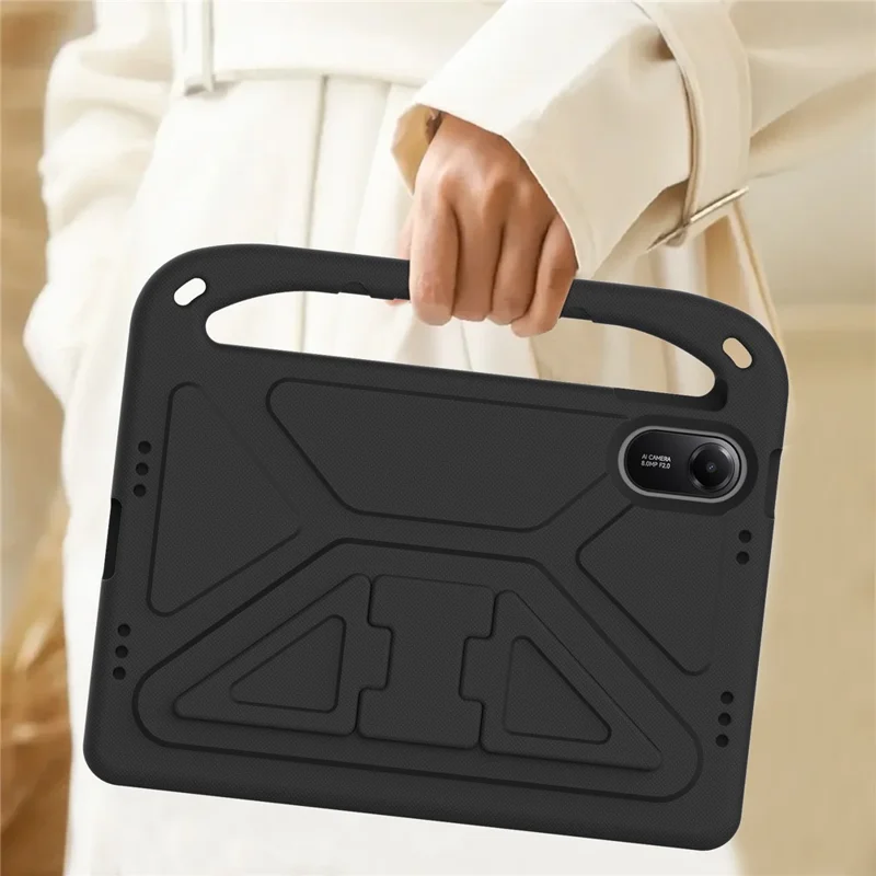 Capa para Tablet Xiaomi Redmi Pad 2 com Alça de Mão e Suporte - Preto