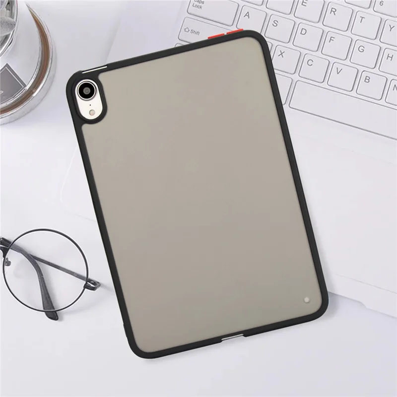 For iPad mini (2024)  /  (2021) Case Skin Touch Matte Acrylic TPU Shockproof Tablet Cover - Black