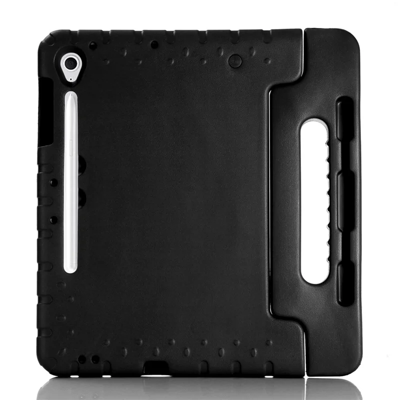 For Samsung Galaxy Tab S10 FE+ EVA Case Kids-Friendly Handle Tablet Cover with Kickstand - Black