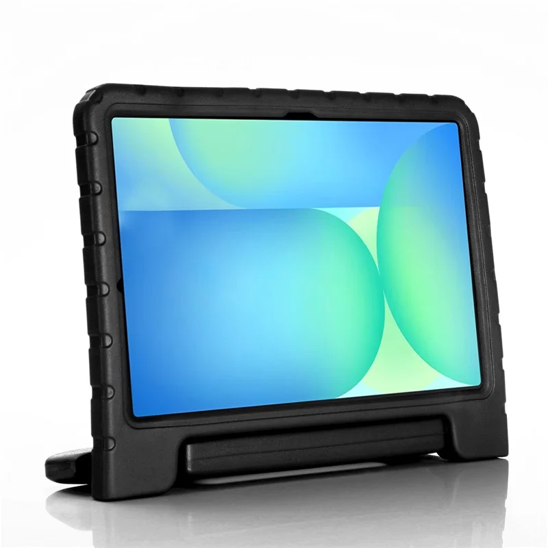 For Samsung Galaxy Tab S10 FE+ EVA Case Kids-Friendly Handle Tablet Cover with Kickstand - Black