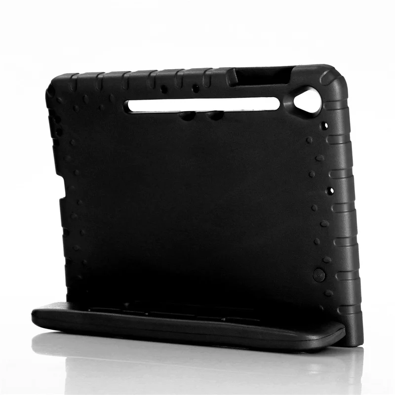 For Samsung Galaxy Tab S10 FE+ EVA Case Kids-Friendly Handle Tablet Cover with Kickstand - Black
