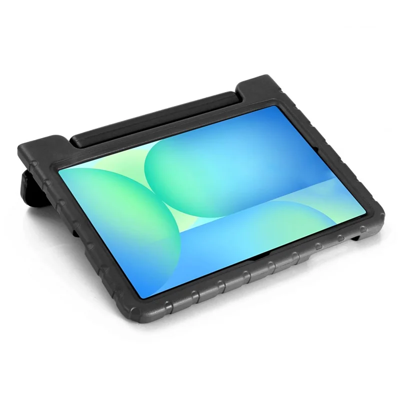 For Samsung Galaxy Tab S10 FE+ EVA Case Kids-Friendly Handle Tablet Cover with Kickstand - Black