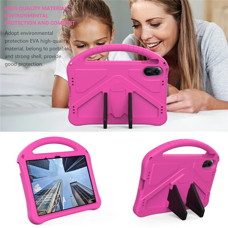 For Xiaomi Redmi Pad 2 11 Case EVA Tablet Cover with Handle Kickstand Children Friendly - Rose