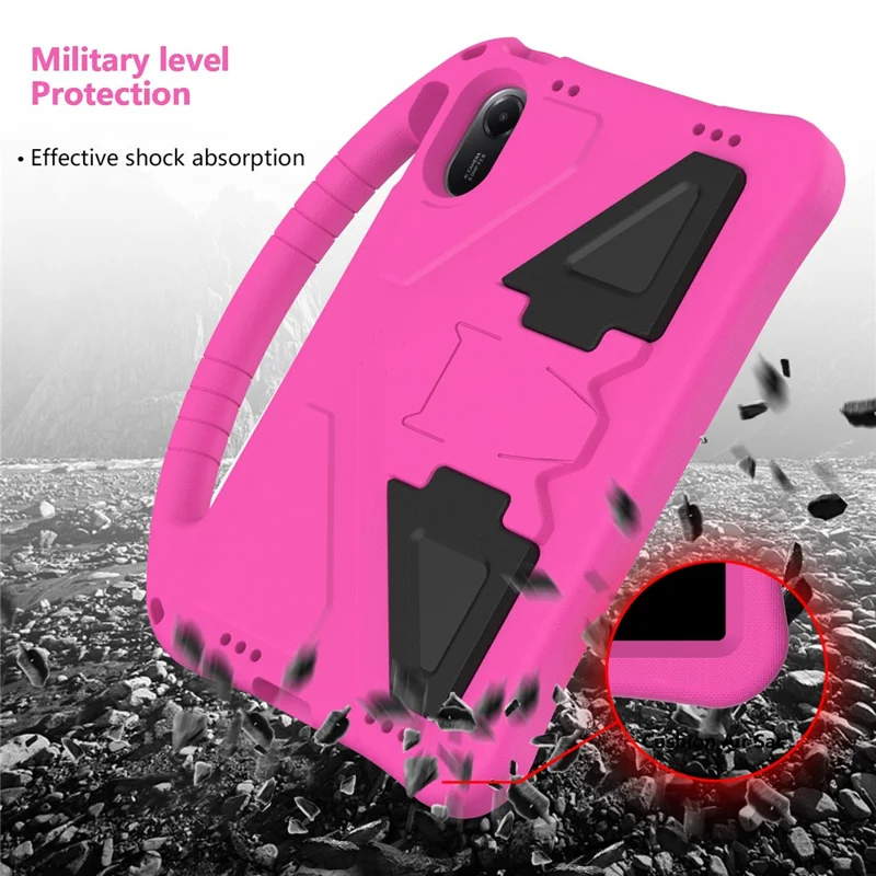 For Xiaomi Redmi Pad 2 11 Case EVA Tablet Cover with Handle Kickstand Children Friendly - Rose