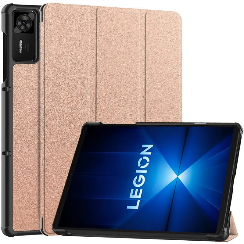 For Lenovo Legion Y700 Gen 4 Case Anti-Drop Leather Stand Tablet Cover - Rose Gold