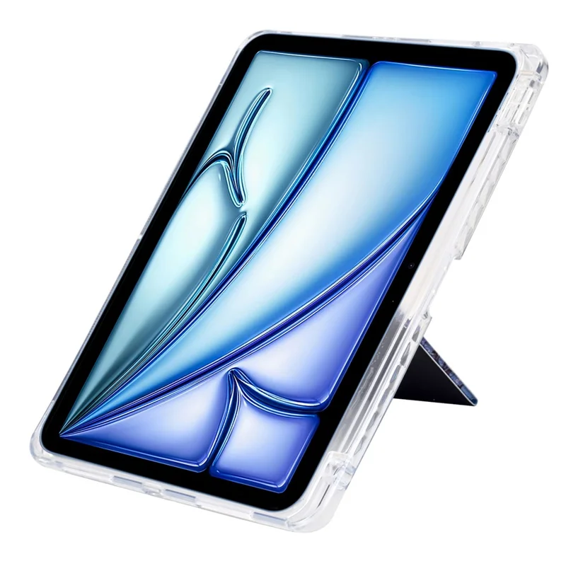 Cover per Tablet iPad Air 11 (2025) / (2024) / Air (2022) / (2022) / Pro 11 (2022) / (2021) / (2020) / (2018), Cover in Pelle con Motivo + Acrilico - Lupo Fantasma