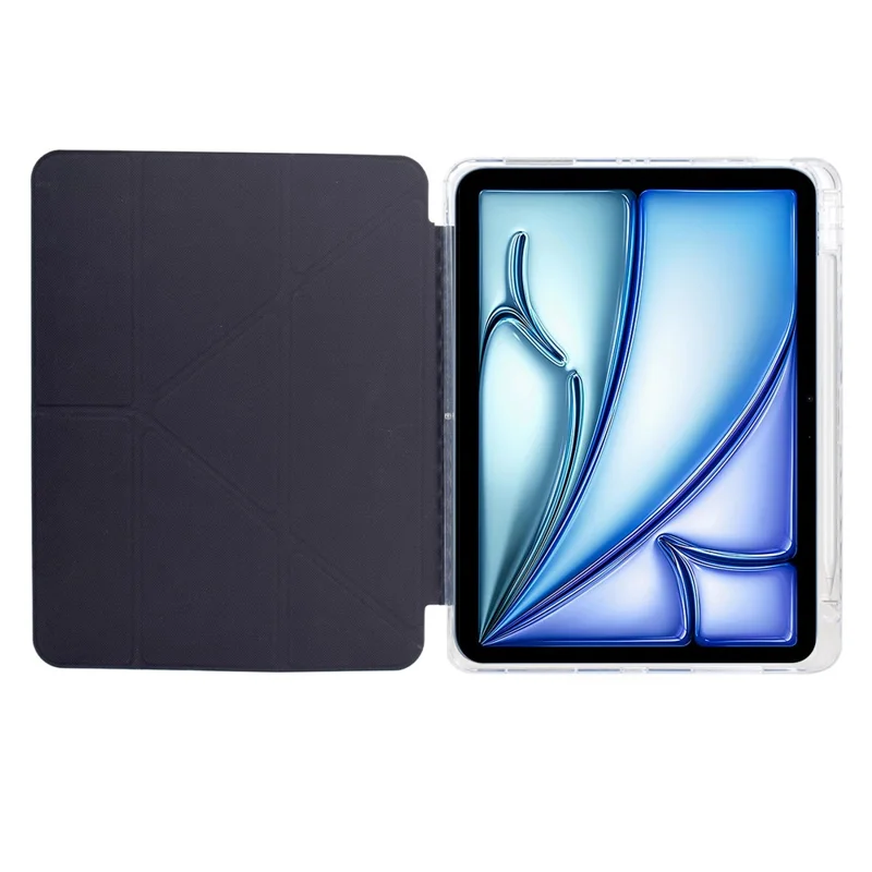 Cover per Tablet iPad Air 11 (2025) / (2024) / Air (2022) / (2022) / Pro 11 (2022) / (2021) / (2020) / (2018), Cover in Pelle con Motivo + Acrilico - Lupo Fantasma