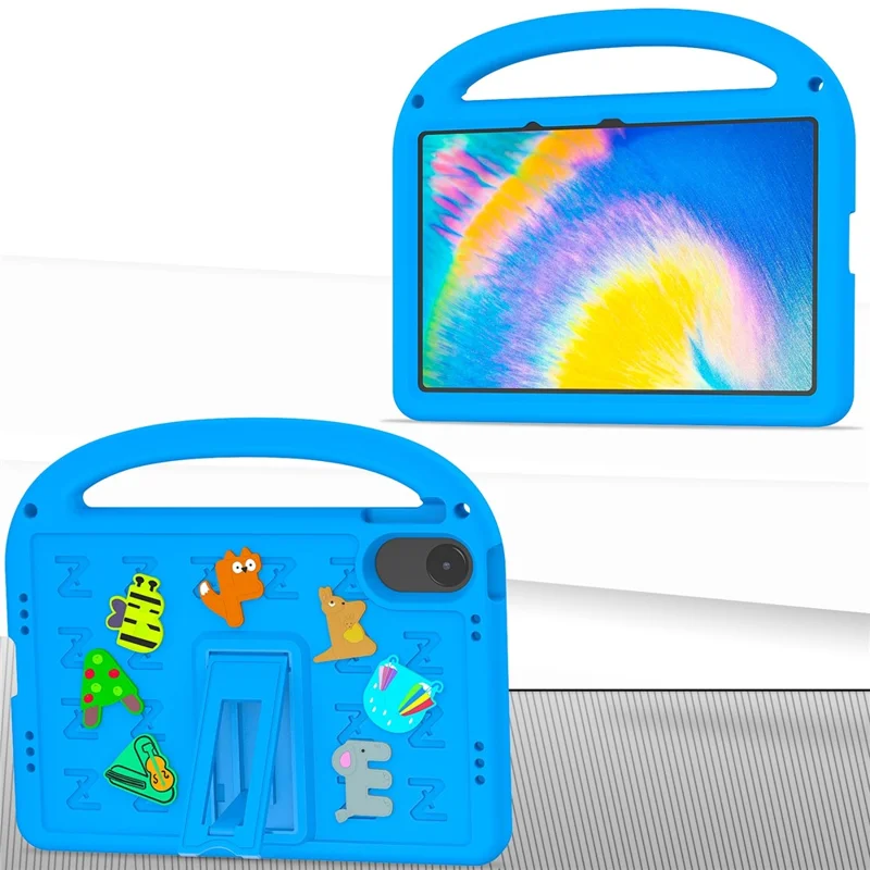 For Xiaomi Redmi Pad 2 Kickstand Case EVA + PC Tablet Protection Cover with Shoulder Strap - Blue