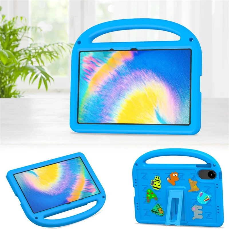 For Xiaomi Redmi Pad 2 Kickstand Case EVA + PC Tablet Protection Cover with Shoulder Strap - Blue