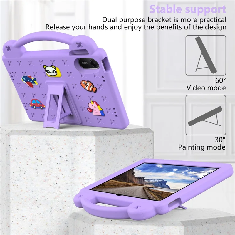 Capa para Xiaomi Redmi Pad 2 Crianças EVA Tablet - Roxo