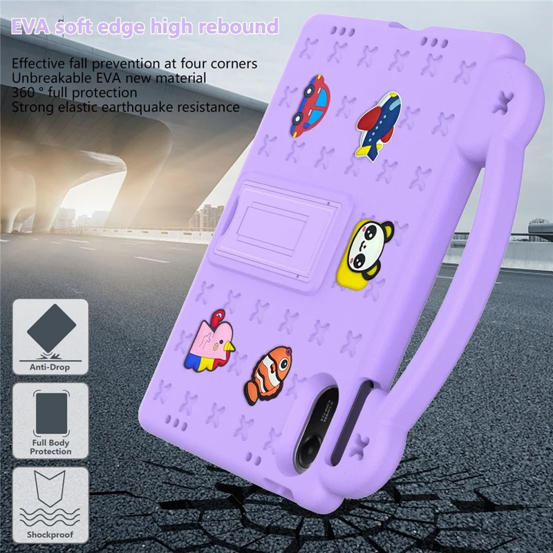 Capa para Xiaomi Redmi Pad 2 Crianças EVA Tablet - Roxo