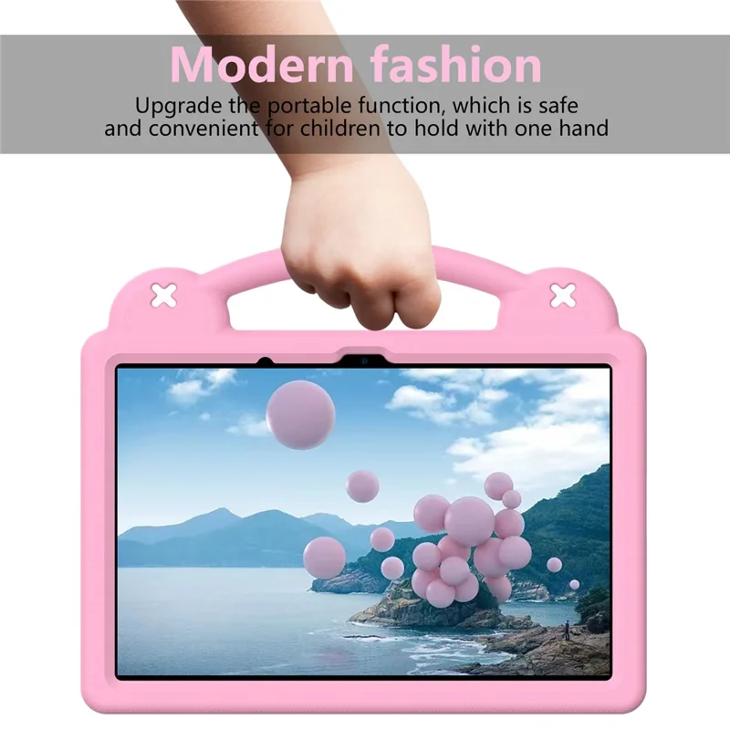 For Xiaomi Redmi Pad 2 Case Kids Cartoon Patterns Hand Grip Kickstand Tablet EVA Cover - Pink