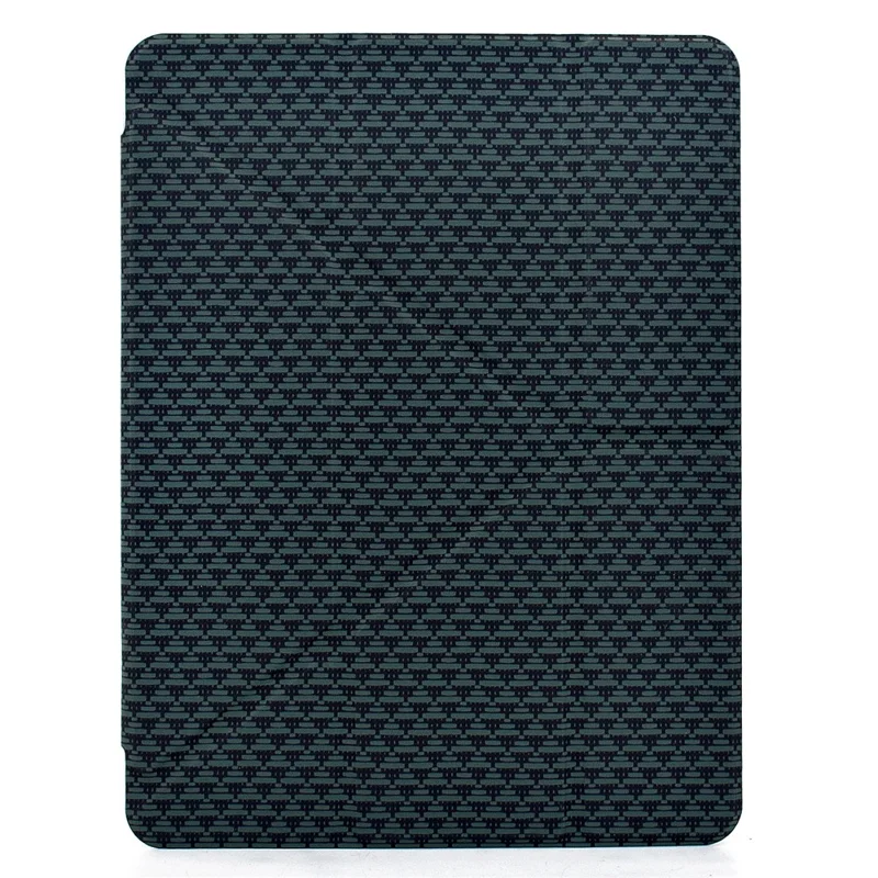 Funda para Tablet iPad Air 11 (2025) / (2024) / Air (2022) / (2022) / Pro 11 (2022) / (2021) / (2020) / (2018), Cubierta de Cuero con Patrón de Pirámide + Acrílico - Verde