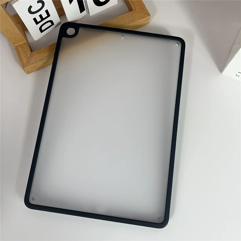 For iPad 10.2 (2021) / (2020) / (2019) Case TPU + Acrylic + PC Matte Shockproof Tablet Cover - Black