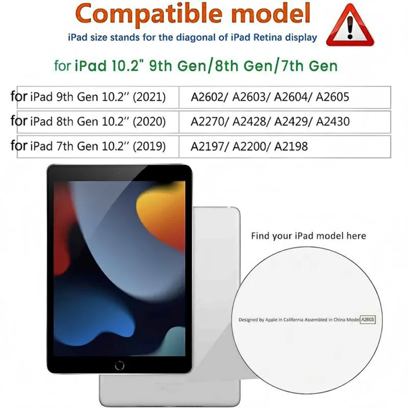 For iPad 10.2 (2021) / (2020) / (2019) Case TPU + Acrylic + PC Matte Shockproof Tablet Cover - Black