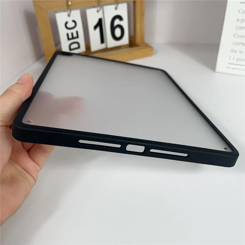 For iPad 10.2 (2021) / (2020) / (2019) Case TPU + Acrylic + PC Matte Shockproof Tablet Cover - Black