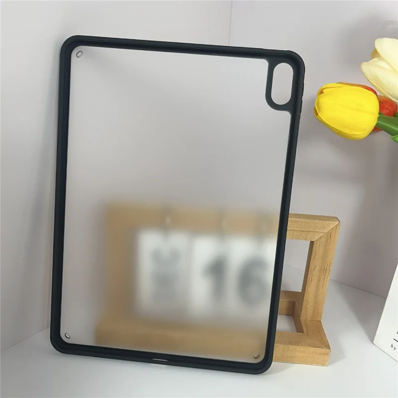 For iPad Air 11 (2026) / (2025) / (2024) / Air (2022) / (2020) Case TPU + Acrylic + PC Matte Shockproof Tablet Cover - Black