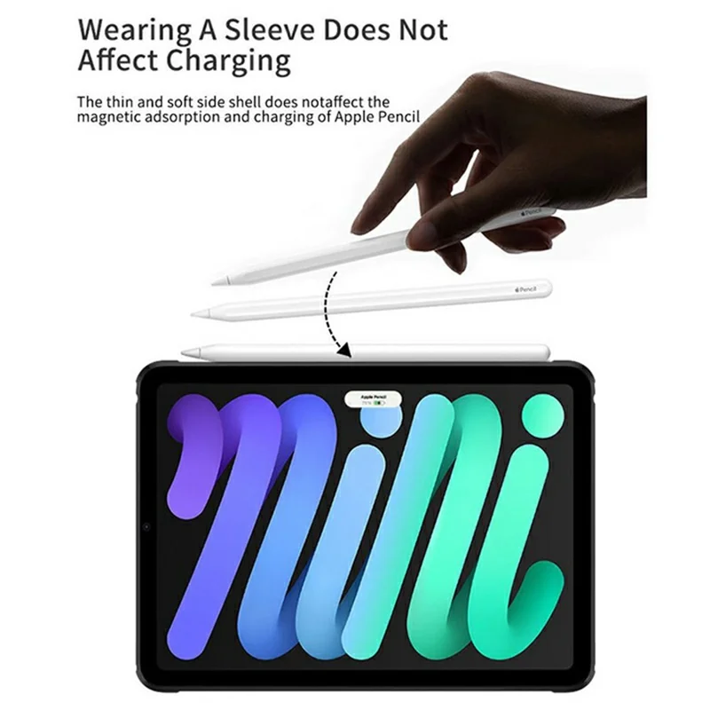 Capa para iPad Air 13 (2025) / (2024) / Pro 13 (2024) em TPU + Acrílico + PC Fosca à Prova de Impacto - Preto