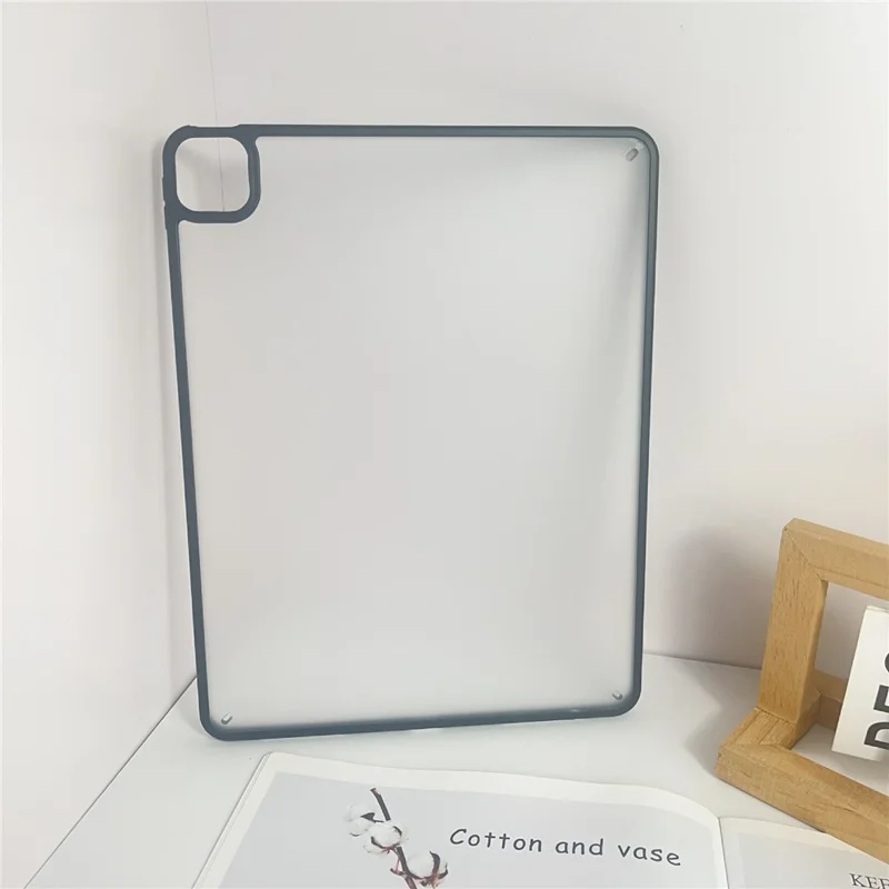 Capa para iPad Air 13 (2025) / (2024) / Pro 13 (2024) em TPU + Acrílico + PC Fosca à Prova de Impacto - Preto