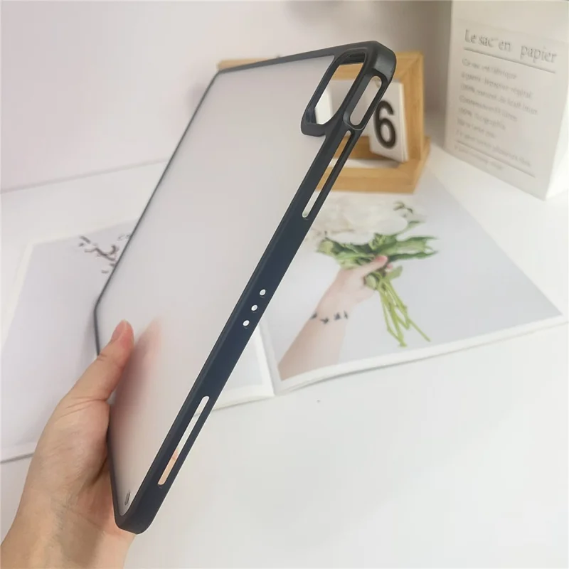 Capa para iPad Air 13 (2025) / (2024) / Pro 13 (2024) em TPU + Acrílico + PC Fosca à Prova de Impacto - Preto