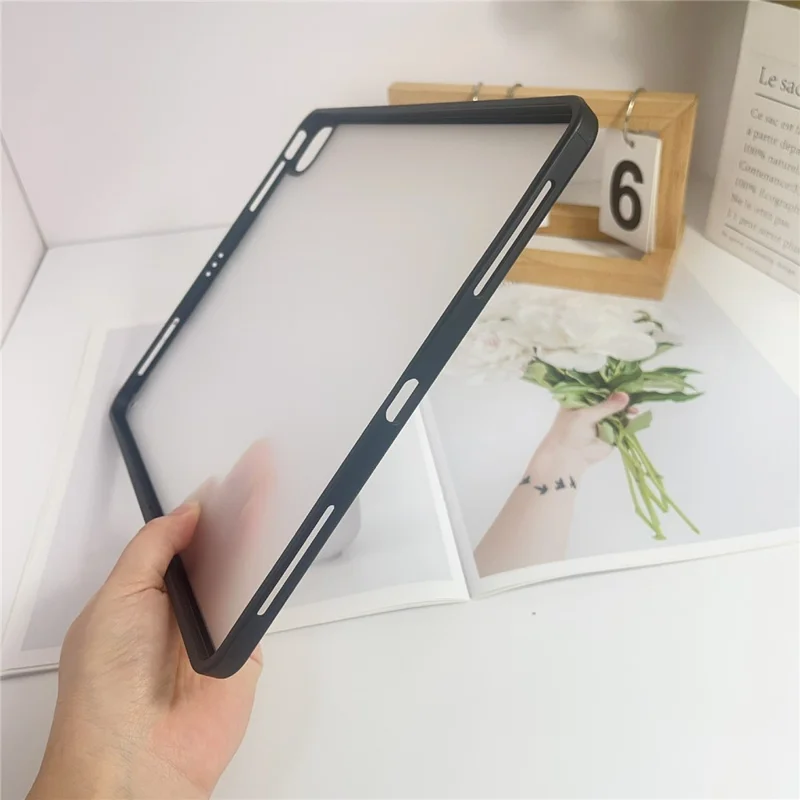 Capa para iPad Air 13 (2025) / (2024) / Pro 13 (2024) em TPU + Acrílico + PC Fosca à Prova de Impacto - Preto