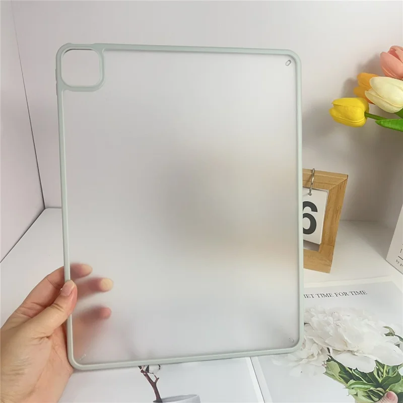 Hülle für iPad Air 13 (2025) / (2024) / Pro 13 (2024) TPU + Acryl + PC Matt Stoßfest Tablet Schutzhülle - Grau